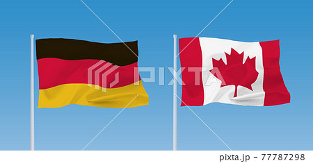 ドイツとカナダの国旗