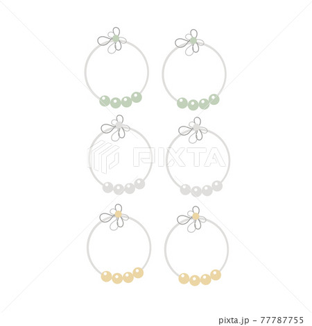 3種類のピアス イヤリングのイラスト素材