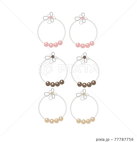 3種類のピアス イヤリングのイラスト素材