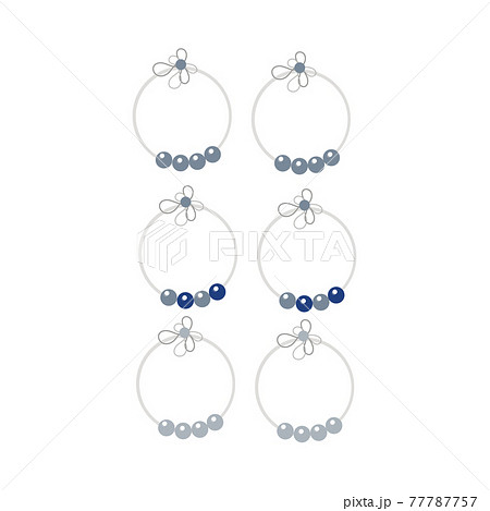 3種類のピアス イヤリングのイラスト素材