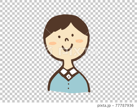 可愛的人男爸爸家庭/手寫插圖素材 77787936