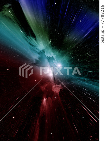 galaxy in a free space. 3D rendering 77788216