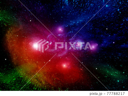 galaxy in a free space. 3D rendering 77788217