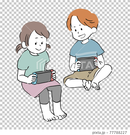 手繪兒童玩家用電子遊戲機 77788227