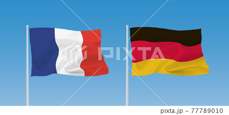 ドイツとフランスの国旗 77789010