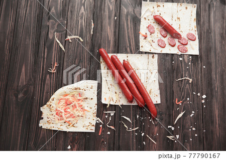 products for the preparation of burrito.photo with copy space products for the preparation of burrito.photo with copy space 77790167