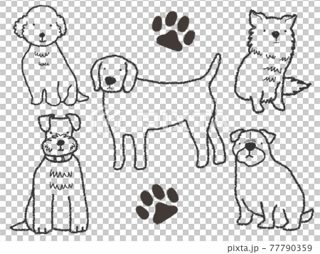 わんちゃんイラストのイラスト素材