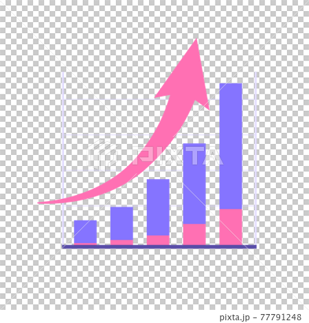 棒グラフ　アップ 77791248