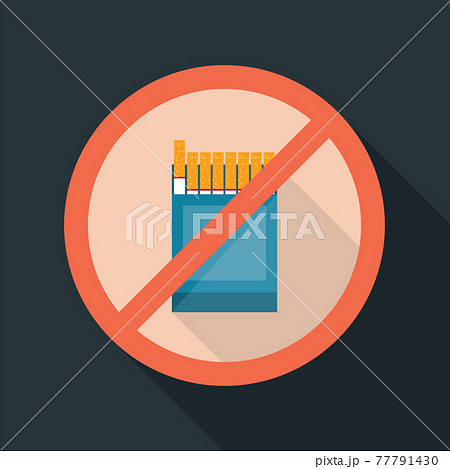 No smoking. flat icon. May 31st World No Tobacco Day. No Smoking Day Awareness. 77791430