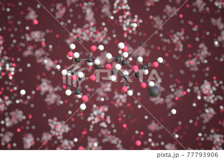 Molecule of Lactulose. Molecular model, conceptual 3d rendering Molecule of Lactulose. Molecular model, conceptual 3d rendering 77793906