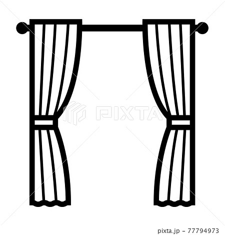 Furniture icon curtain - Stock Illustration [77794973] - PIXTA