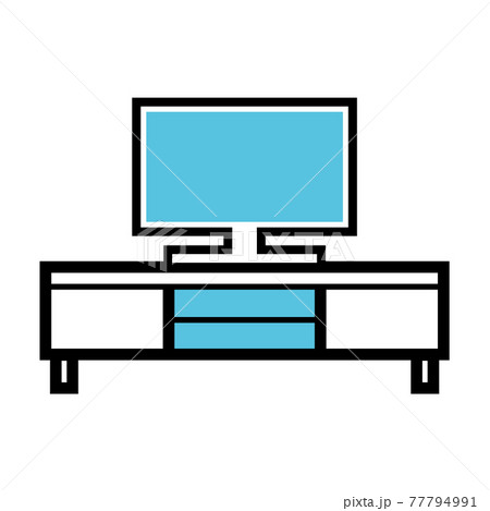 家具アイコン テレビ台のイラスト素材