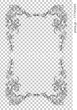 Hand-painted cassoulet, black and white botanical frame) Vertical, gorgeous 77795095