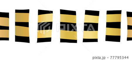 Seamless border colorful golden block stripes. Vector pattern horizontal abstract illustration black Seamless border colorful golden block stripes. Vector pattern horizontal abstract illustration black 77795344