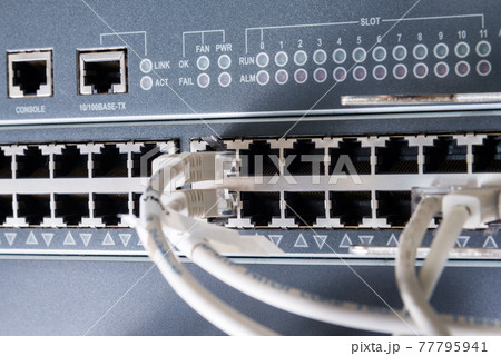 ethernet cables connected to switch 77795941