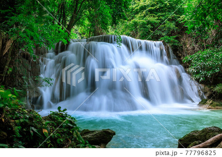 Huai Mae Khamin Waterfall level 3, Khuean Srinagarindra National Park, Kanchanaburi, Thailand 77796825