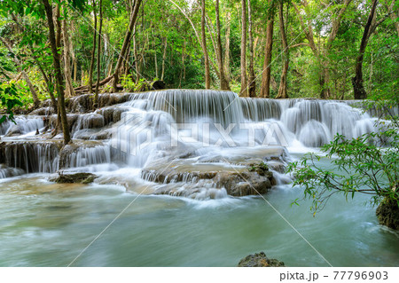 Huai Mae Khamin Waterfall level 6, Khuean Srinagarindra National Park, Kanchanaburi, Thailand Huai Mae Khamin Waterfall level 6, Khuean Srinagarindra National Park, Kanchanaburi, Thailand 77796903