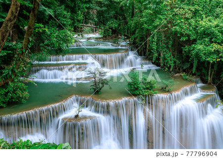 Huai Mae Khamin Waterfall level 4, Khuean Srinagarindra National Park, Kanchanaburi, Thailand Huai Mae Khamin Waterfall level 4, Khuean Srinagarindra National Park, Kanchanaburi, Thailand 77796904