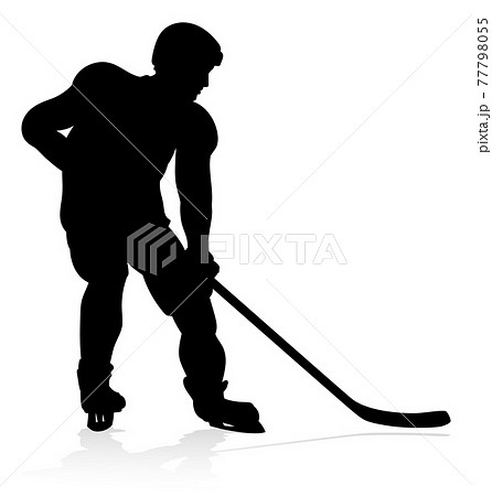 Ice Hockey Player Silhouette 77798055