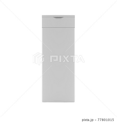 Plastic non-transparent bottle for shampoo, 3D illustration. 77801015