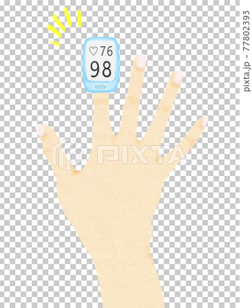 No main line for fingers to measure with a pulse oximeter attached No main line for fingers to measure with a pulse oximeter attached 77802393