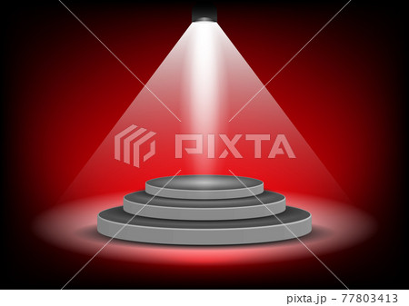 podium for show object or product with red backdrop vector illustration 77803413