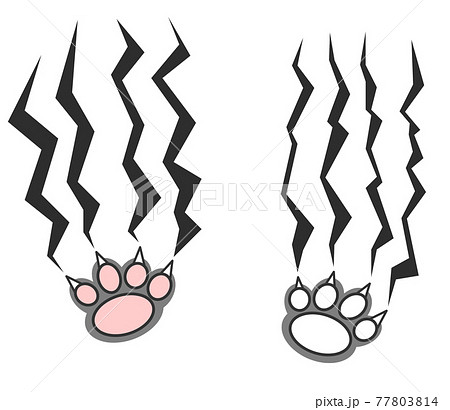 爪で傷を付ける動物のイラスト 77803814