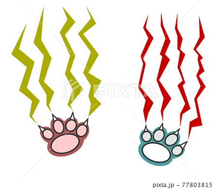 爪で傷を付ける動物のイラスト 77803815