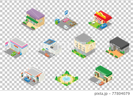 可用於等軸測圖等的插圖02 可用於等軸測圖等的插圖02 77804079