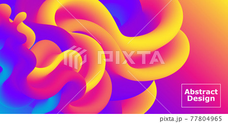 Fluid Flow. Rainbow Background. Summer Poster. Colorful gradient. 77804965