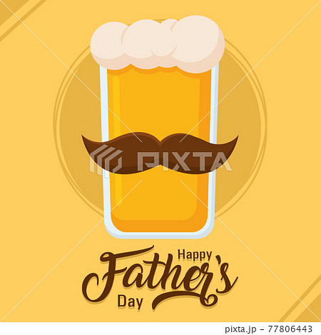 Isolated beer glass with a mustache Isolated beer glass with a mustache 77806443