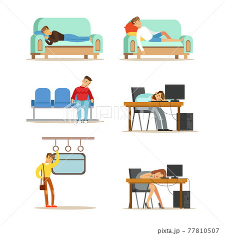 People Characters Sleeping In Different Position in Various Places Vector Set People Characters Sleeping In Different Position in Various Places Vector Set 77810507