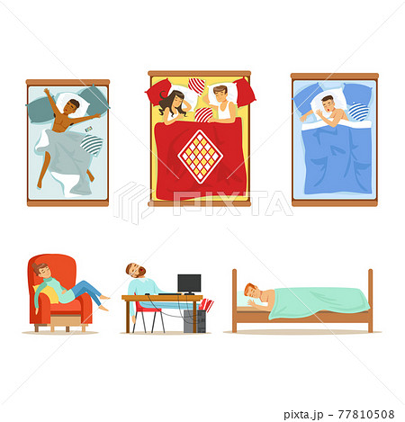 People Characters Sleeping In Different Position in Various Places Vector Set People Characters Sleeping In Different Position in Various Places Vector Set 77810508