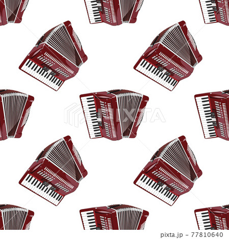 Musical Instrument Accordion On A White のイラスト素材