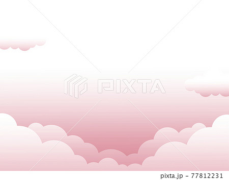 背景素材 空 雲 風景 ピンクのイラスト素材