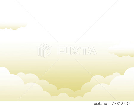 背景素材 空 雲 風景 黄色のイラスト素材
