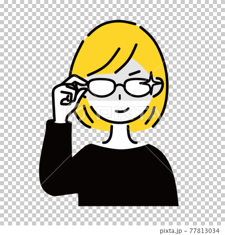 メガネ 女性 企み顔 メガネ 女性 企み顔 77813034