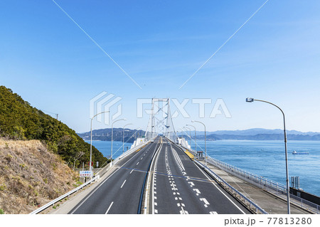 徳島県鳴門市 快晴の大鳴門橋 徳島県鳴門市 快晴の大鳴門橋 77813280