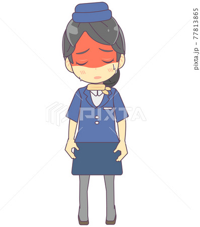 体温の高いキャビンアテンダントのイラスト素材 体温の高いキャビンアテンダントのイラスト素材 77813865