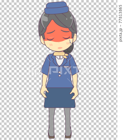 体温の高いキャビンアテンダントのイラスト素材 体温の高いキャビンアテンダントのイラスト素材 77813865