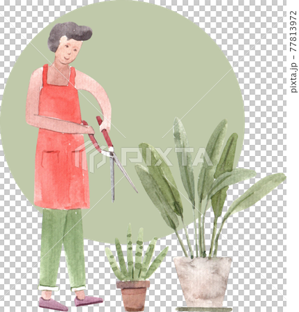 Work from Home with people illustration Watercolor Work from Home with people illustration Watercolor 77813972