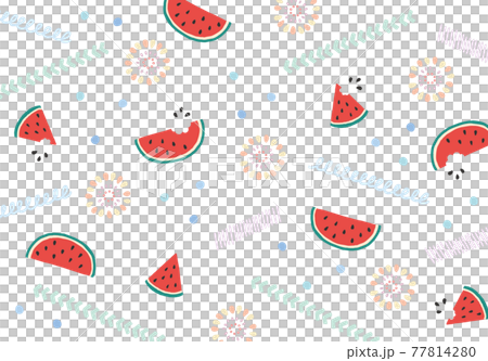 スイカ　かわいい背景 77814280