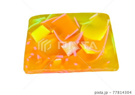 Handmade soap bar isolated on white background Handmade soap bar isolated on white background 77814304