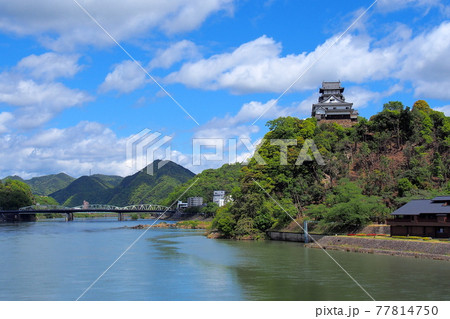 犬山城と木曽川 遠景:愛知 犬山城と木曽川 遠景:愛知 77814750