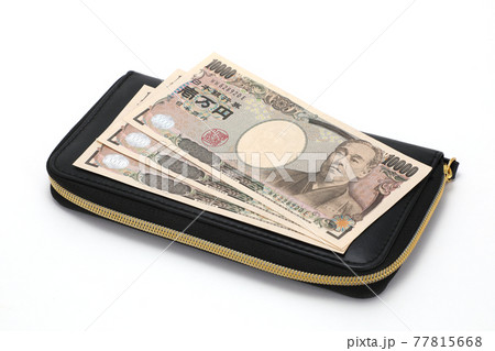 お札と財布イメージ 77815668