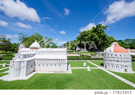 Chon Buri, Thailand. June 3, 2017: The model building of Piazza dei Miracoli in Mini Siam Pattaya. 77815953