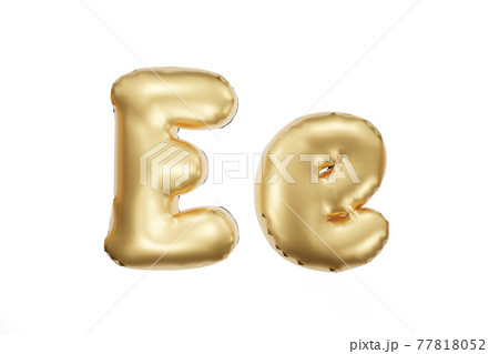 English alphabet made of golden inflatable character. Party decoration, anniversary, celebration, carnival. 3d rendering English alphabet made of golden inflatable character. Party decoration, anniversary, celebration, carnival. 3d rendering 77818052
