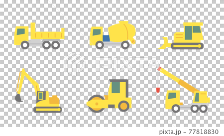 重機　建機　乗り物　アイコンセット 77818830
