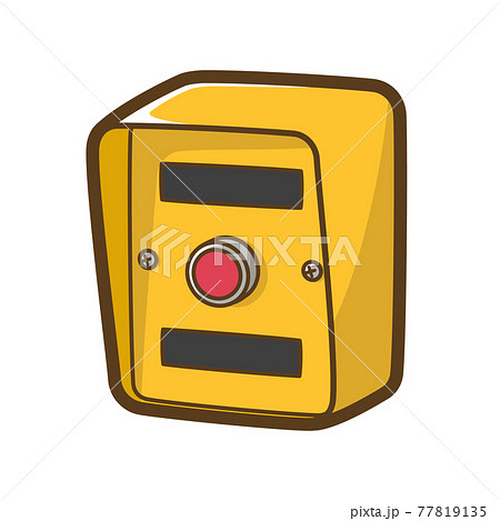 押しボタン式信号機 全消灯 のイラスト素材