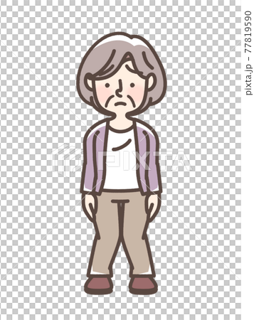 変形性膝関節症 X脚のおばあさん 変形性膝関節症 X脚のおばあさん 77819590